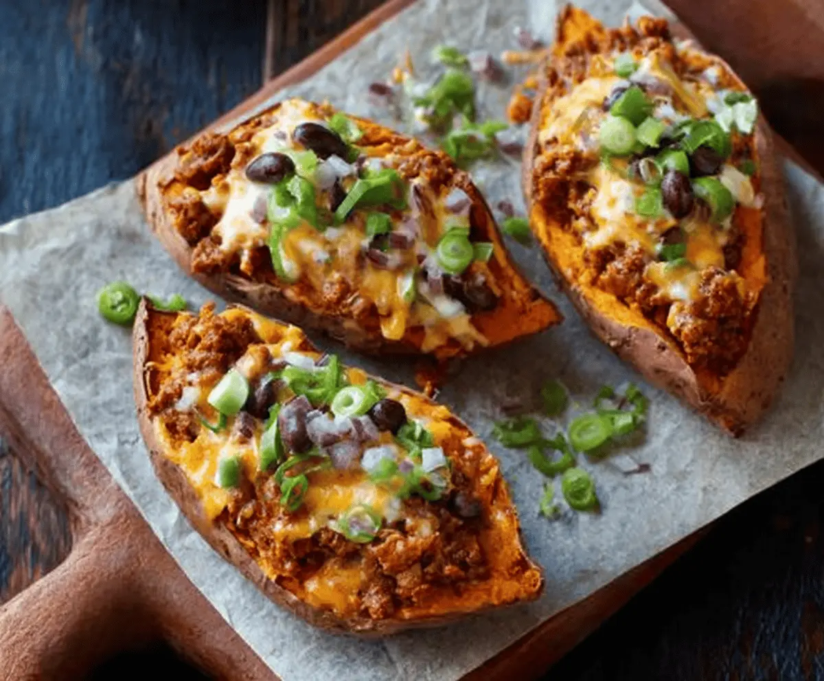 Quick Chili Stuffed Sweet Potatoes: Delicious Leftover Meal